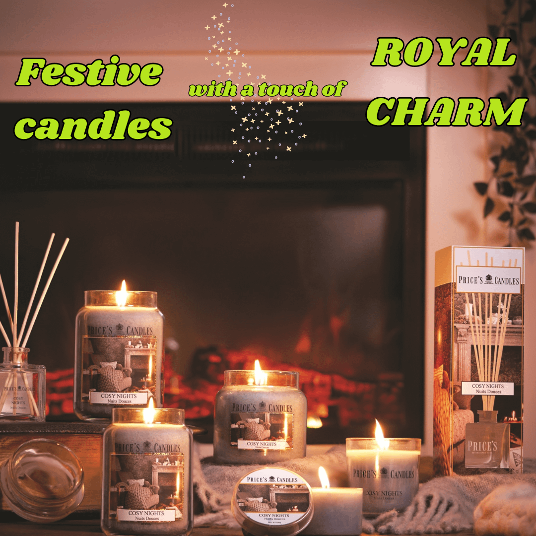 Festive candles with a touch of royal charm