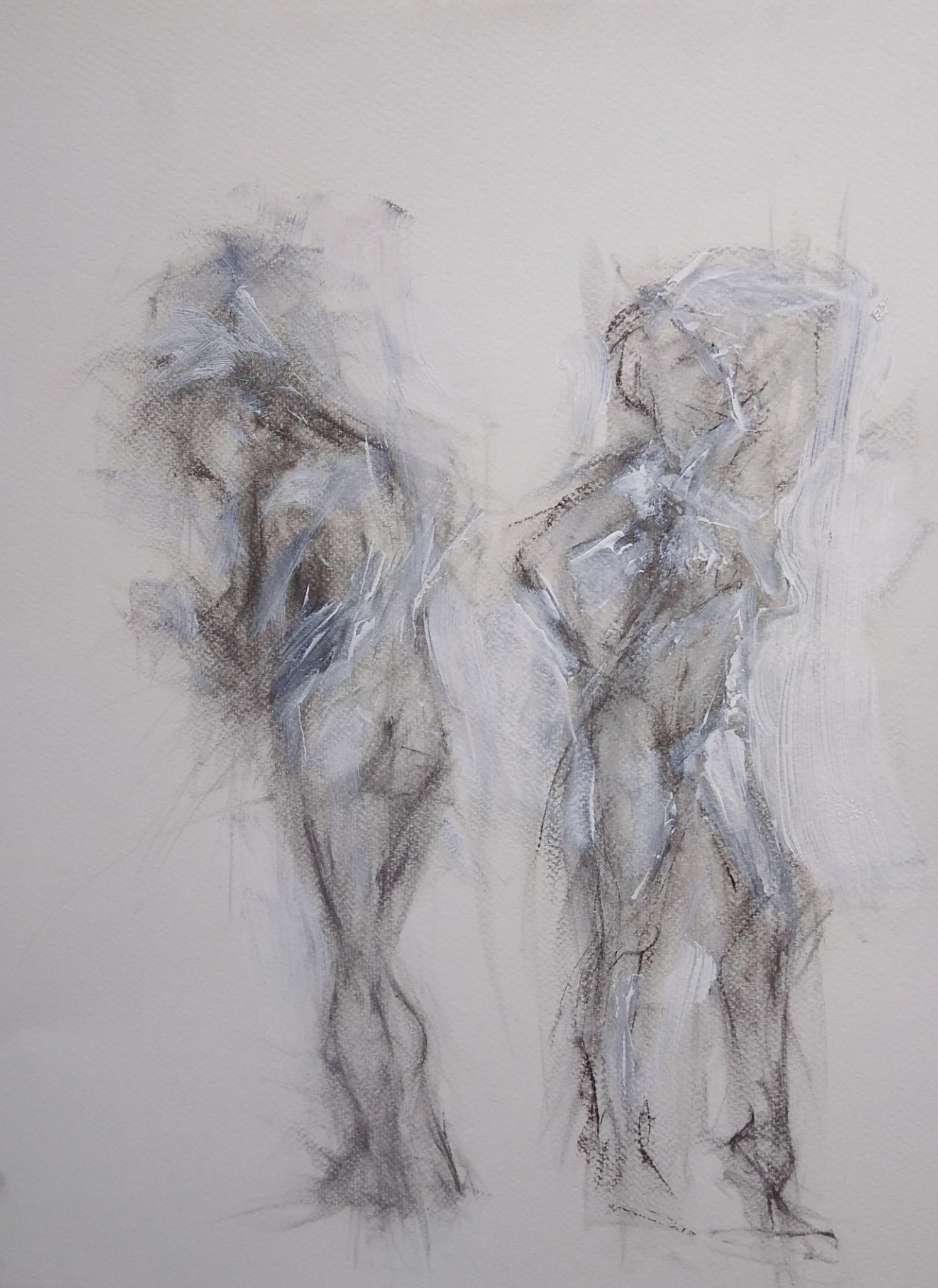 Gestural Life Drawings and Paintings from life models