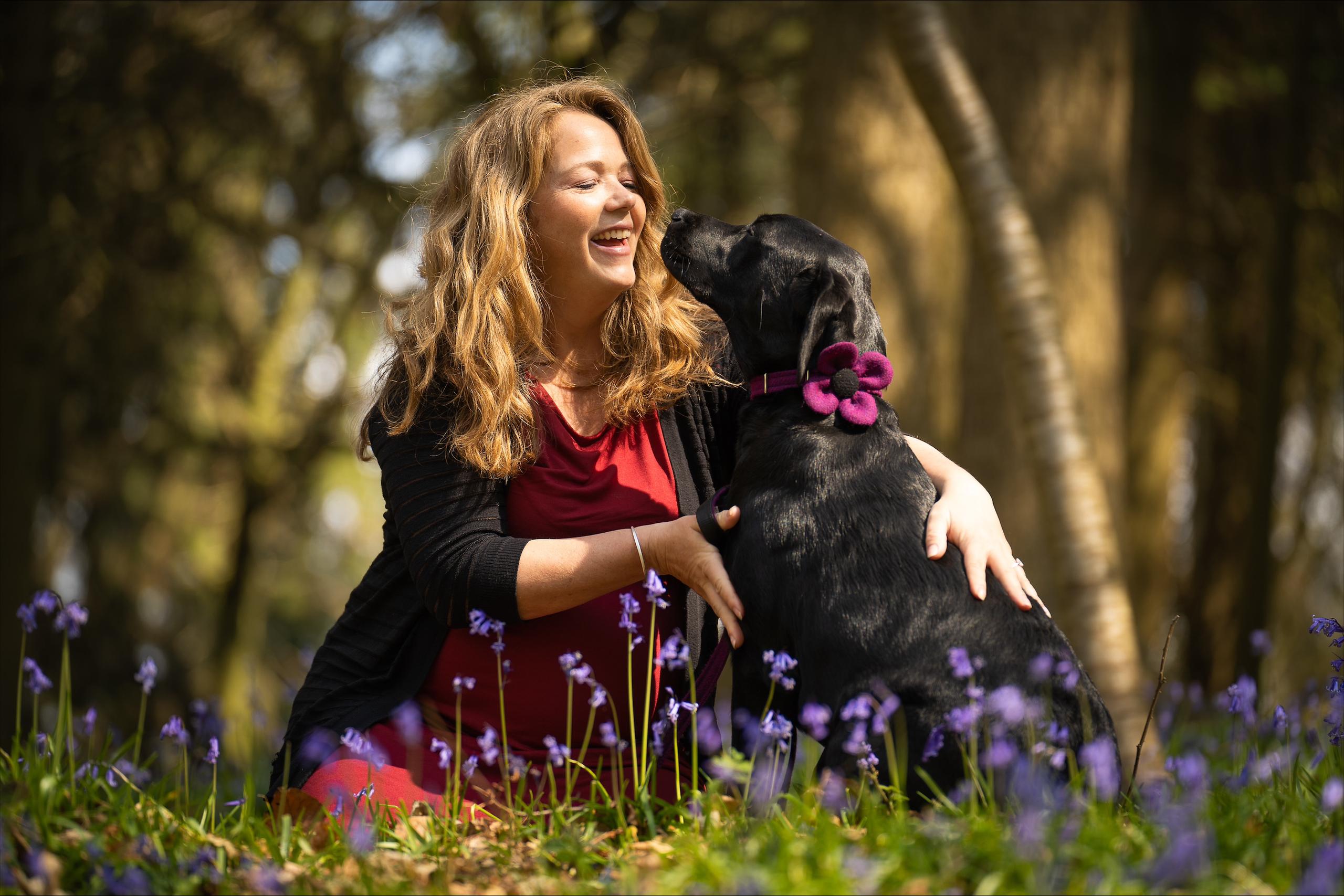 dog training in the woods in Bordon Hampshire