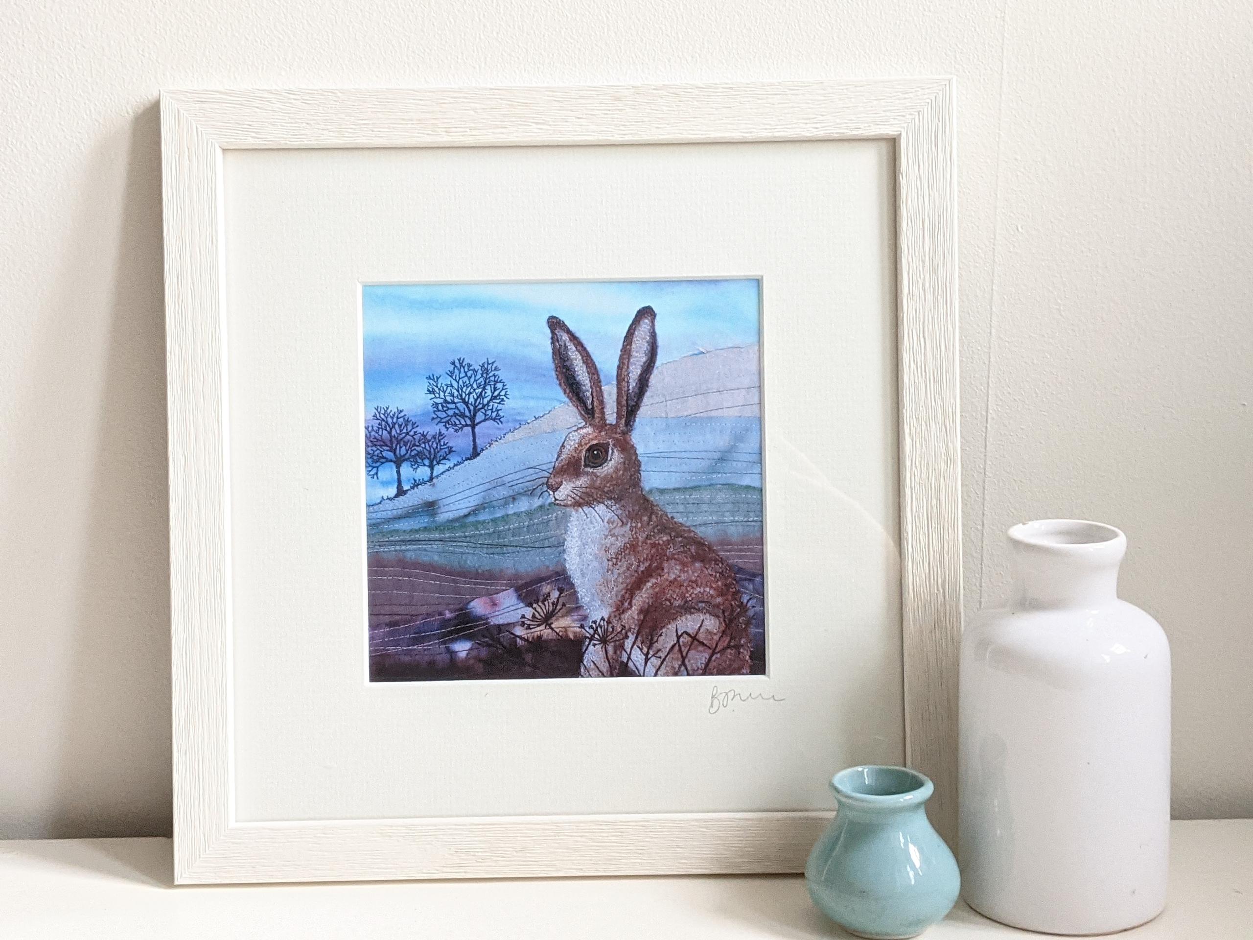 Hilltop Hare- Framed Print