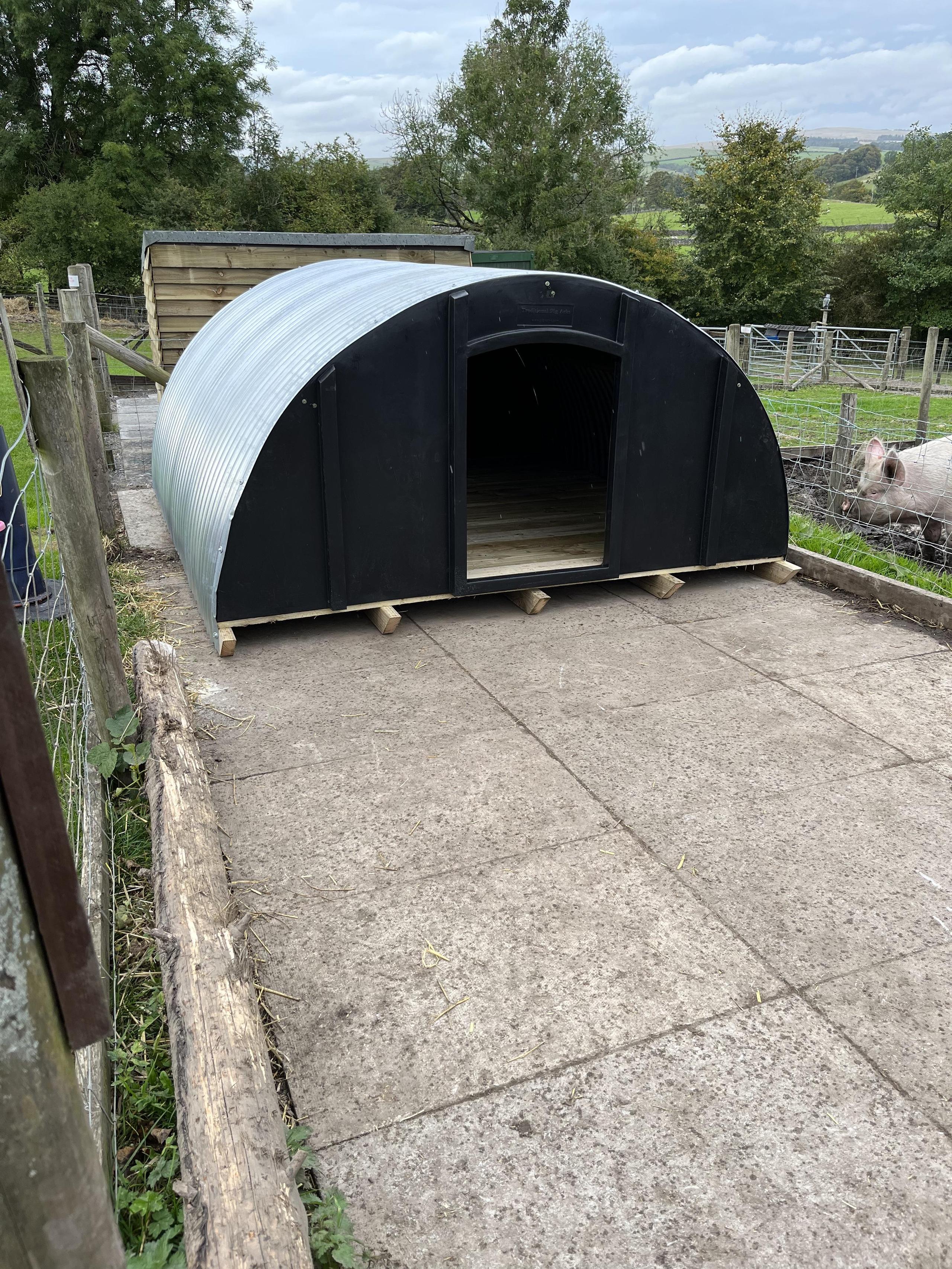Ark Delivered and assembled for PlayAway Centre in North Yorkshire for their Middle White pigs.
