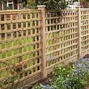 6ft x 6ft trellis fence with wooden gravel boards timber posts