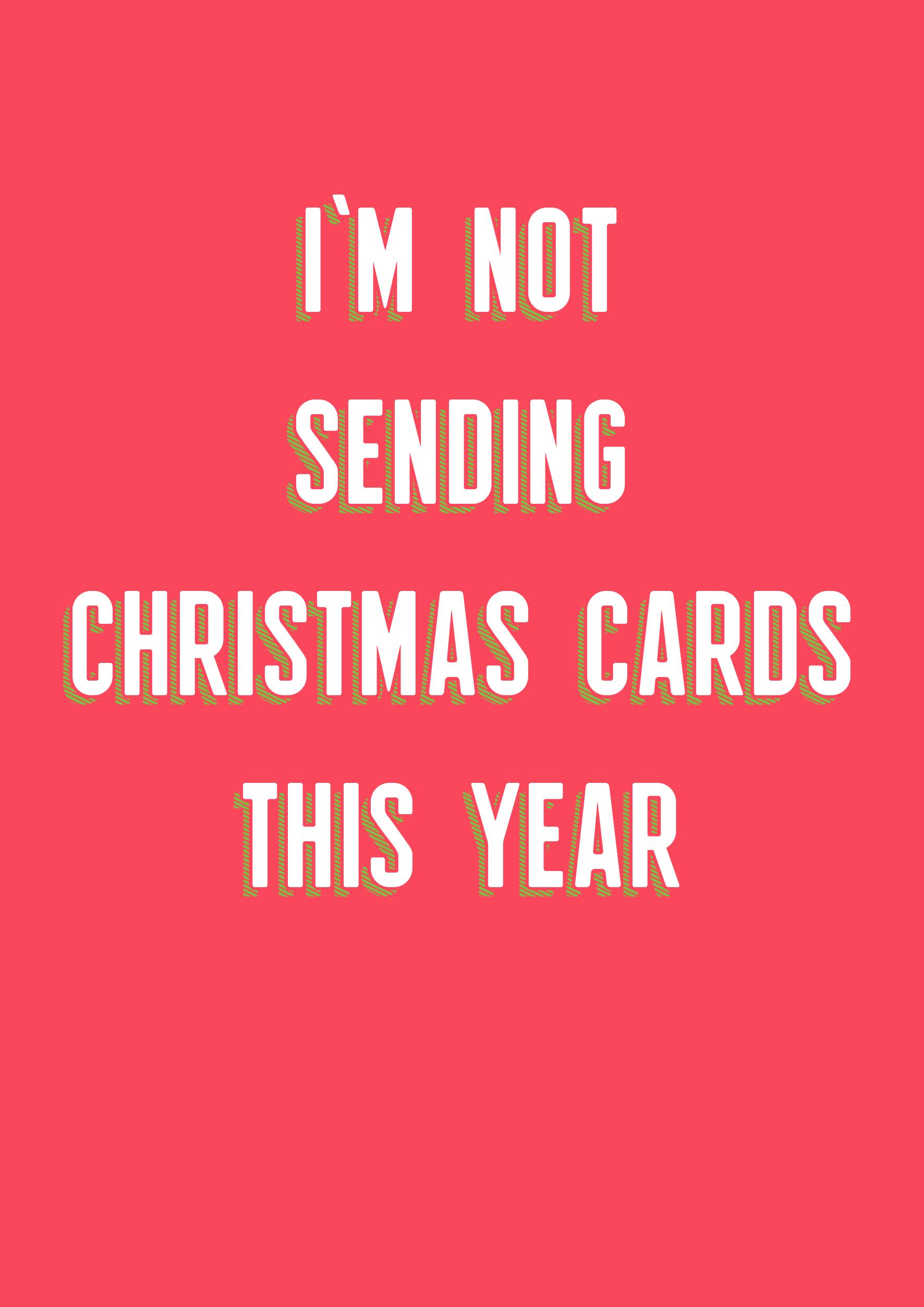 not sending this year