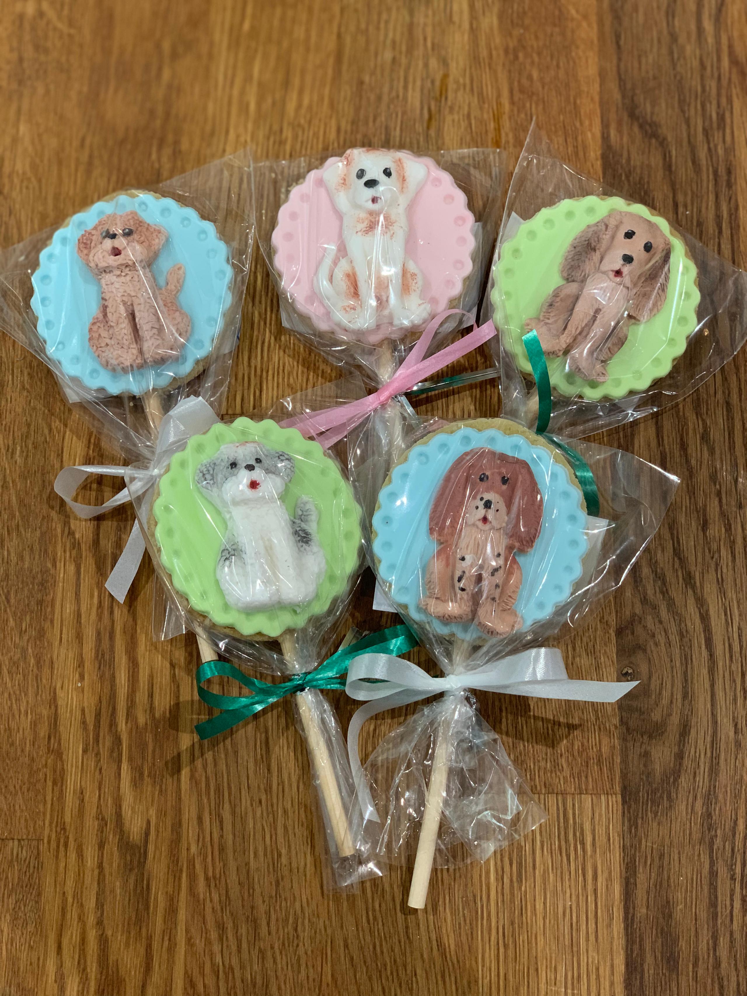 Dog Themed Cookie Lolly