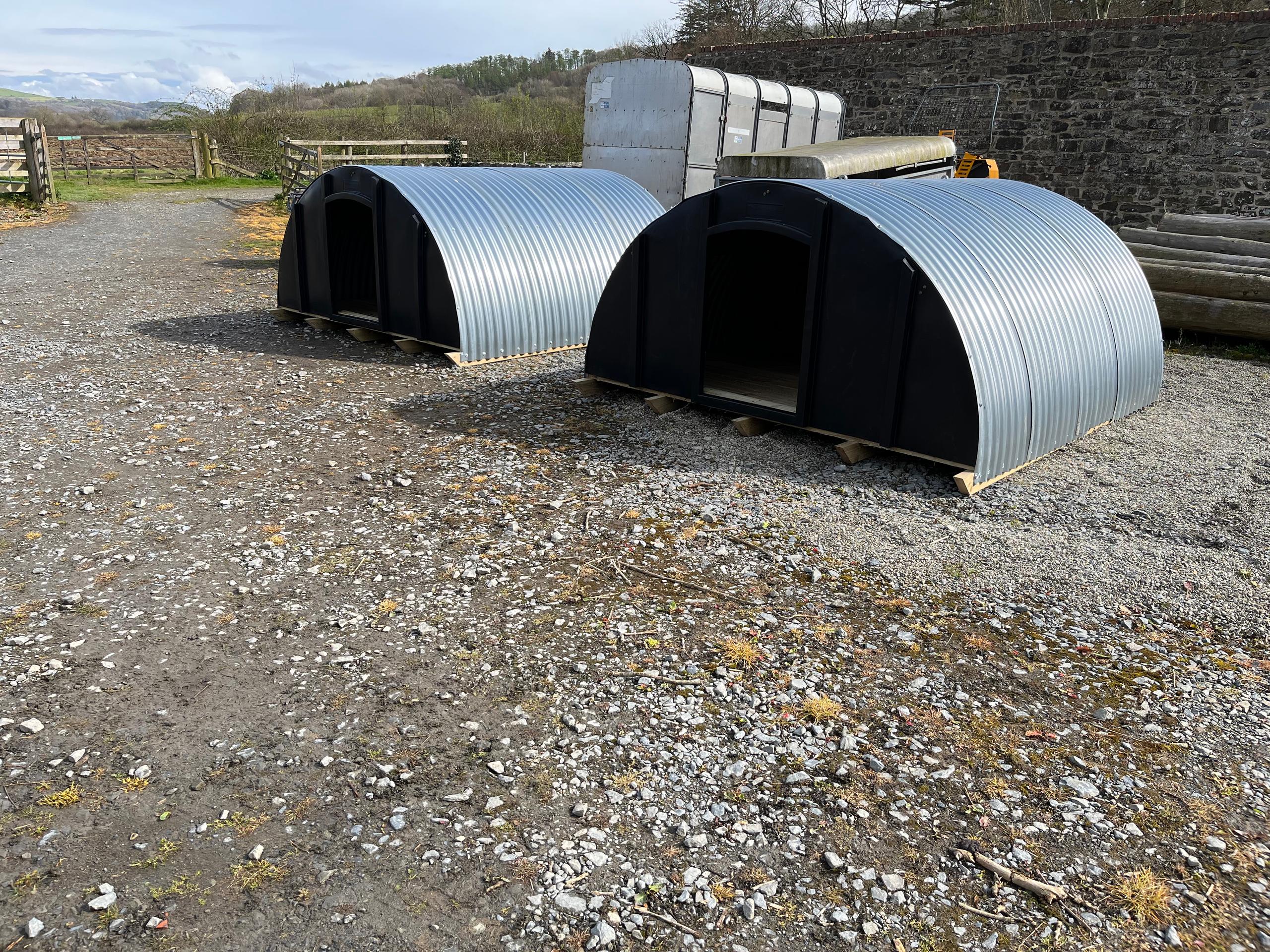Two arks delivered and assembled to the National Trust in Lampeter, West Wales for their Welsh pigs.
