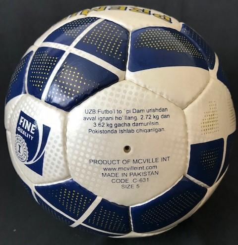 Orden Match Football  Size 5  RRP £ 40.00 Now £ 14.00 White /navy/gold